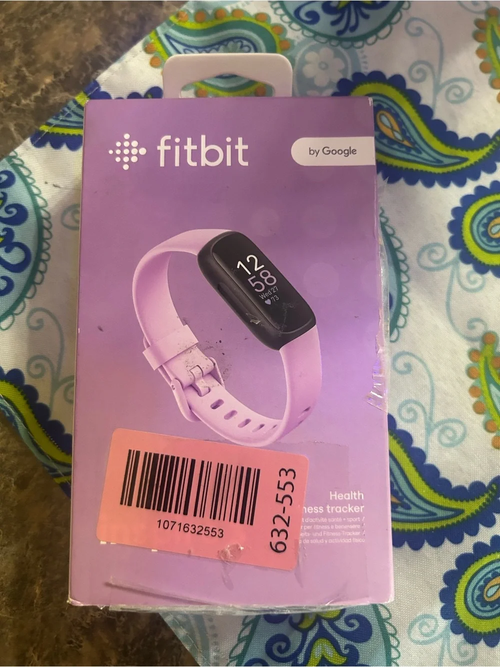fitbit inspire 3 slim activity tracker in lavender pink and black
